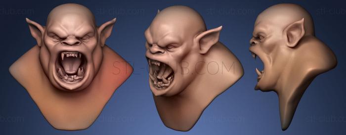 3D model orc scream (STL)